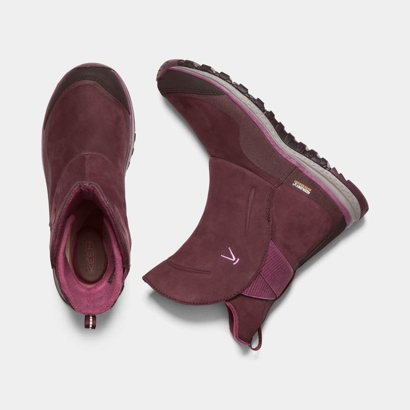 Botas De Invierno Keen Winterterra Cuero Waterproof Para Mujer Vino - Botas Keen Mexico (590721-TVX)